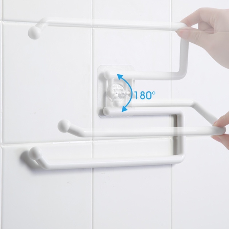 1 Giá Đỡ Cuộn Giấy Vệ Sinh Tự Dính Gắn Cửa Nhà Tắm/Nhà Bếp