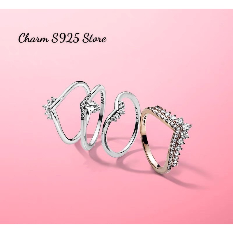 NHẪN ĐEO TAY PAN ALE ĐÍNH ĐÁ NHỎ BẠC S925 HÀNG CAO CẤP