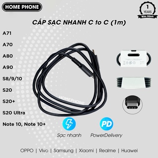 Dây cáp sạc nhanh samsung type c to type c a71, a70, a80, a90, s10s20+, s20 ultra, note 10,s21 ds-tpc2đ