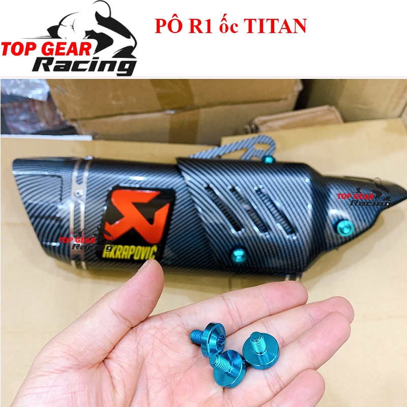 Pô Akrapovic R1 và Cổ Pô Inox 304 hoặc Titan Tặng Tiêu Giảm Thanh hoặc Ốc Titan &lt;TOPGEAR&gt;