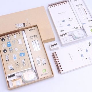 Bộ dụng cụ văn phòng phẩm họa tiết xinh xắn