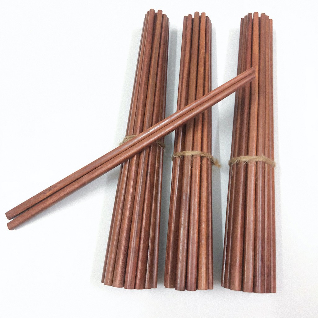 [Giá tận xưởng] Bộ 50 đôi đũa ăn cơm gỗ CĂM XE, đũa đẹp tự nhiên, không cong vênh, chống trơn tuột, chống mốc