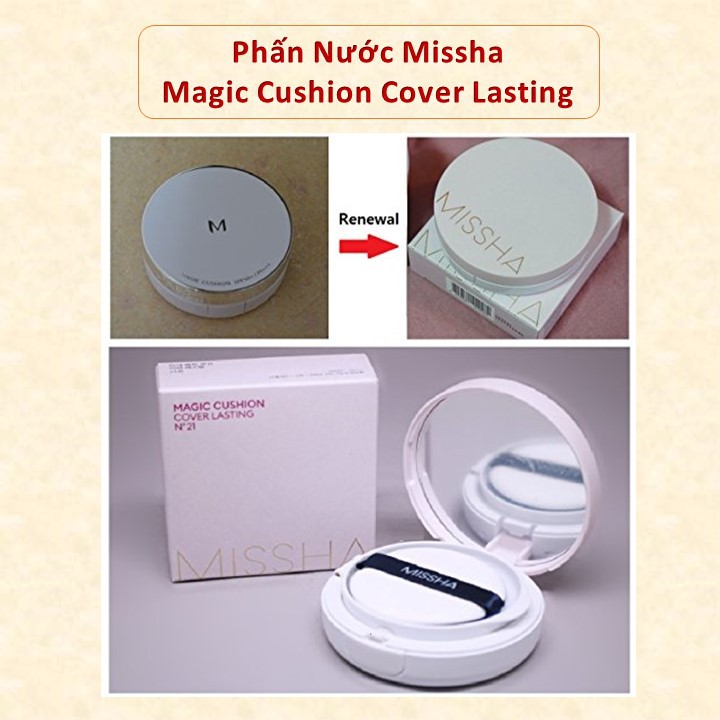 Phấn Nước Trang Điểm Missha Magic Cushion Cover Lasting SPF50 PA+++ [Có Kèm Lõi hoặc không Kèm Lõi thay Thế] | BigBuy360 - bigbuy360.vn