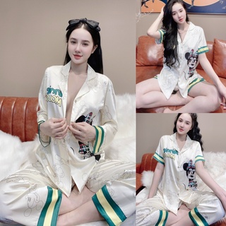 Đồ mặc nhà - PIJAMA CHẤT LỤA LATIN CAO CẤP Form dưới 60 kí [ HÀNG HOTTREN ]