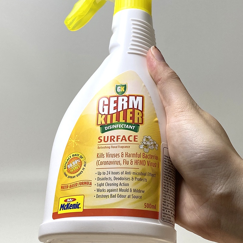 Chai Nước xịt bề mặt diệt khuẩn Germ Killer Suface 500ml Nhập khẩu Singapore