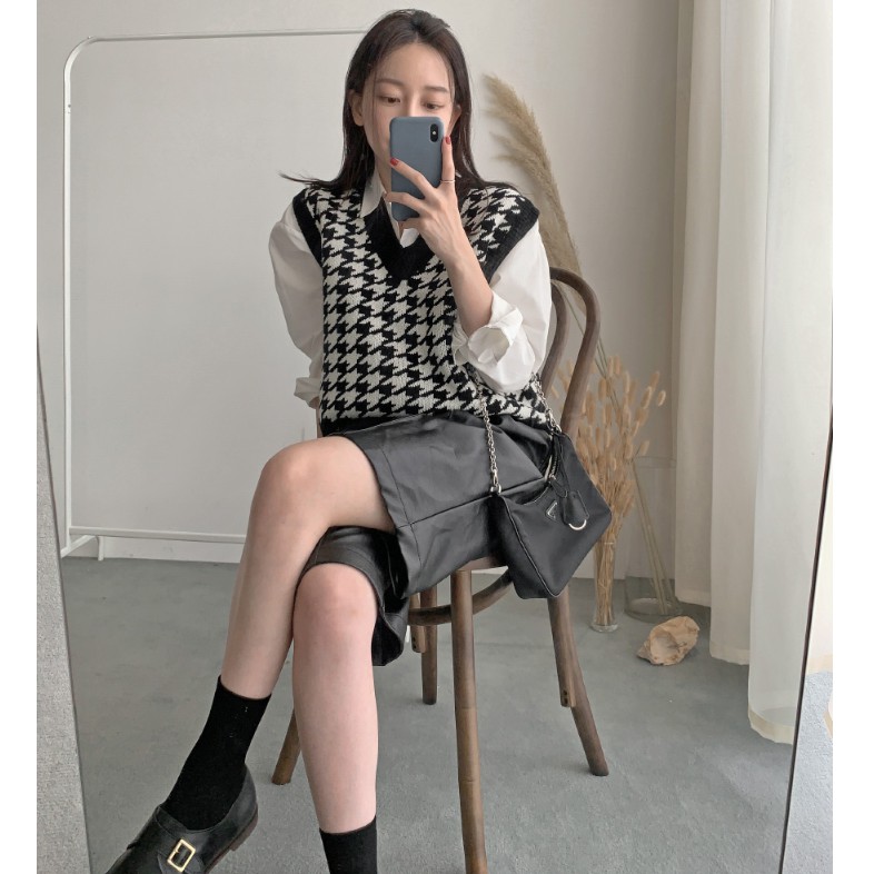 [Mã FAGREEN1505 giảm 10% tối đa 30K đơn 99K] [SẴN] Áo gile len nữ Ulzzang Quảng Châu AGL14 | BigBuy360 - bigbuy360.vn