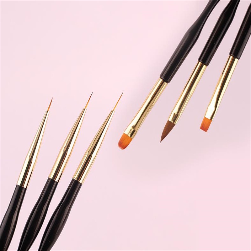 Set 3 Cọ Vẽ Trang Trí Móng Tay Hai Đầu Siêu Mỏng