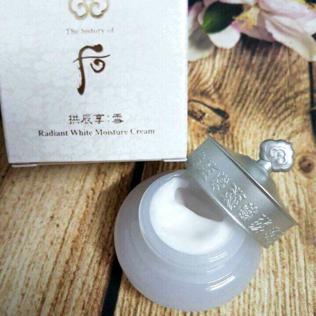 KEM DƯỠNG TRẮNG DA WHOO RADIANT WHITE MOISTURE CREAM 10ml - mỹ phẩm Ohui công ty chính hãng cao cấp Hàn Quốc