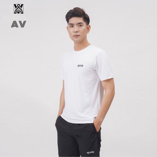 Áo Thể Thao Nam có cổ tròn ngắn tay thun lạnh đẹp cao cấp AV ATT133