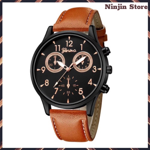 Đồng hồ nam dây da cao cấp Geneva chống nước 3ATM đồng hồ thời trang cho nam giá rẻ sang trọng lịch lãm | BigBuy360 - bigbuy360.vn