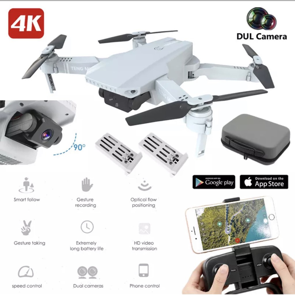 [Mã 159ELSALE hoàn 7% đơn 300K] Flycam drone mini , máy bay điều khiển từ xa, Camera 4K cao cấp sắc nét