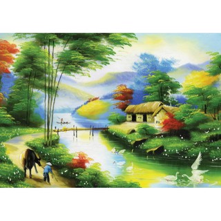 Tranh dán tường  VTC phong cảnh làng quê Việt Nam UD0298