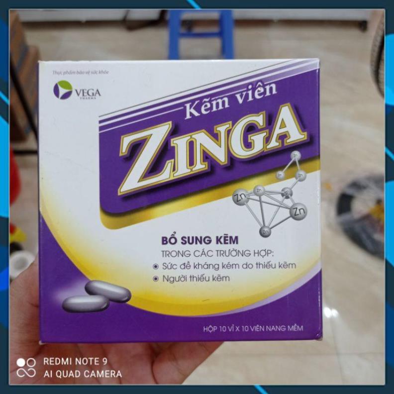 Kẽm viên Zinga hộp 100 viên