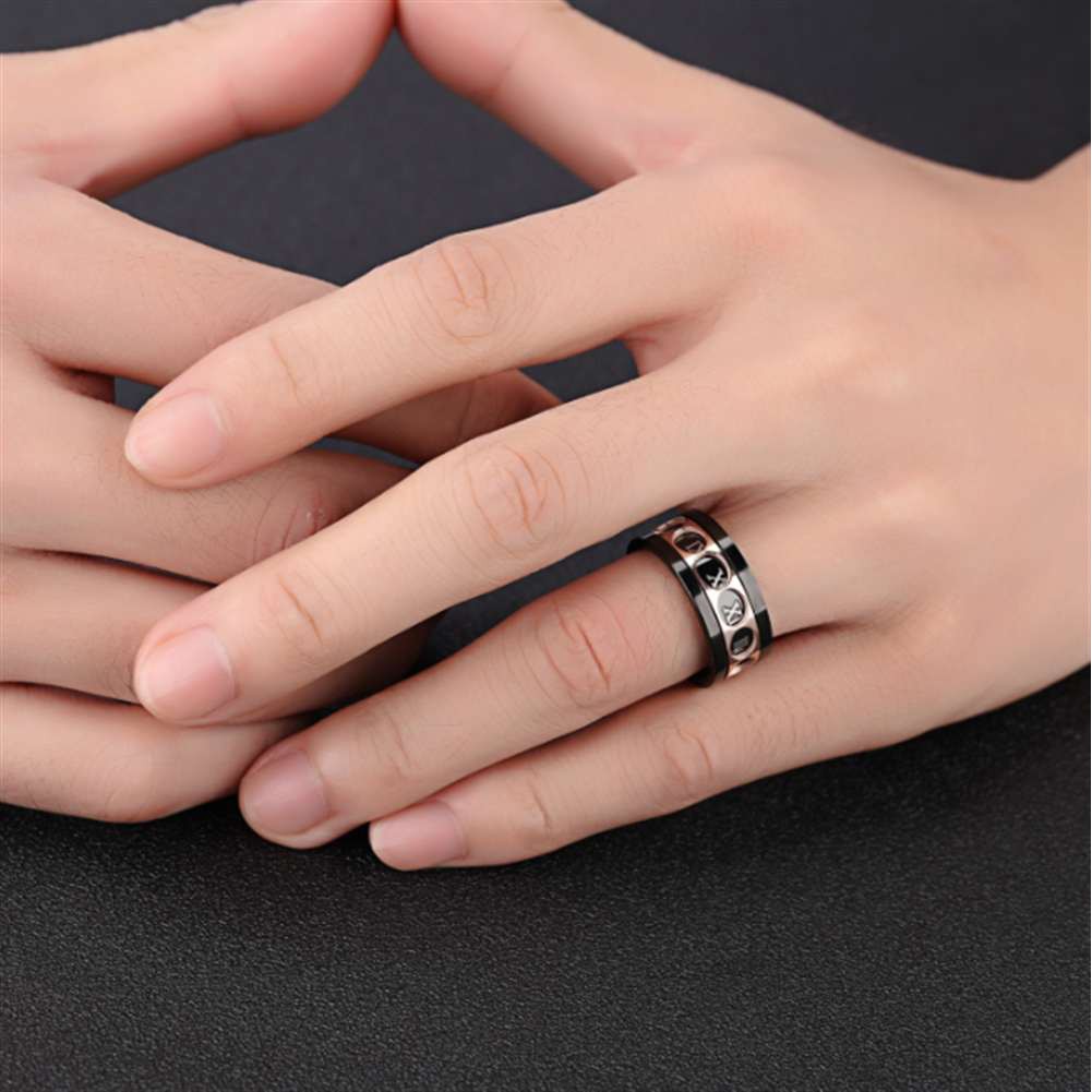 Nhẫn Thép Titan Khắc Số La Mã so122