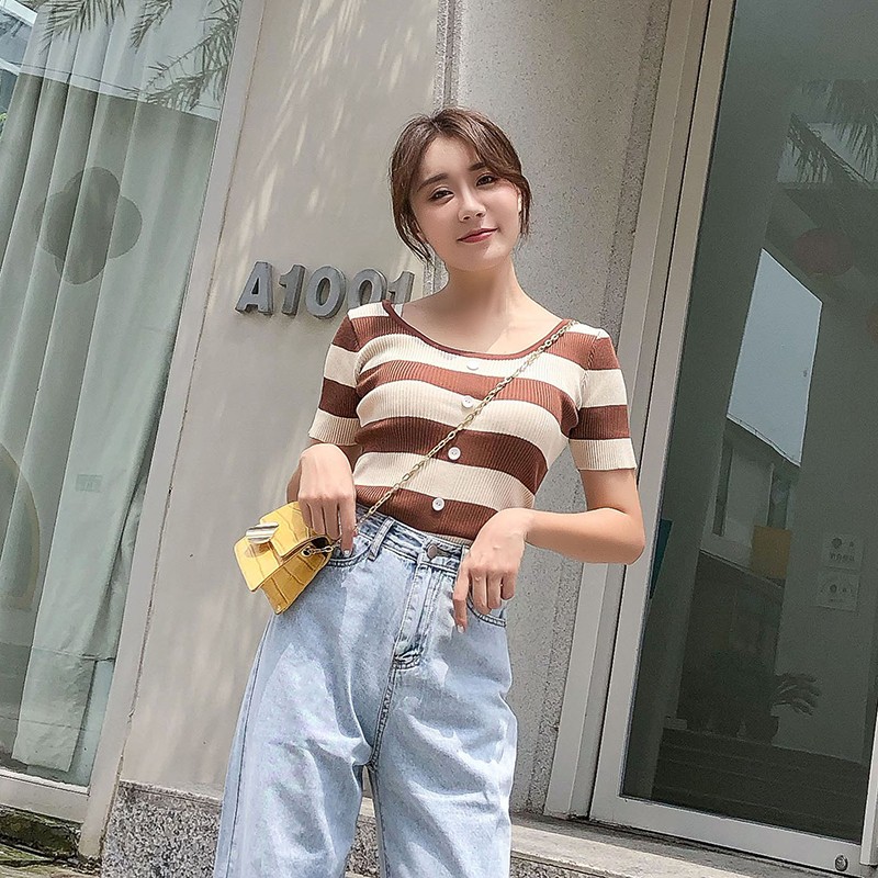 [Loại 1-Hàng Hàn] Áo mongtoghi cổ bẻ, cổ vuông, cổ tròn Polo tay ngắn mẫu 2021, freesize, bốn mùa đều mặc được, form đẹp | BigBuy360 - bigbuy360.vn