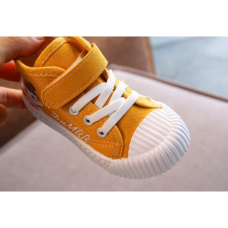 Giày sneakers vải canvas họa tiết hoạt hình xinh xắn dành cho bé trai và bé gái