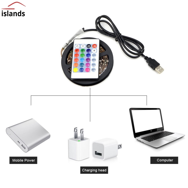 Dây đèn Led không thấm nước có điều khiển từ xa USB 5V chất lượng cao