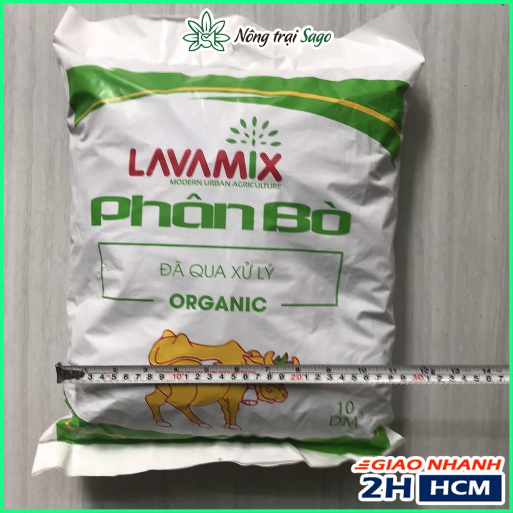 Phân Bò Hữu Cơ LAVAMIX Túi 10 lít - Không Mùi Hôi, Đã Được Xử Lý