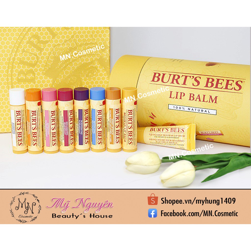 Son dưỡng môi sáp ong 100% thiên nhiên Burt's Bees Lip Balm