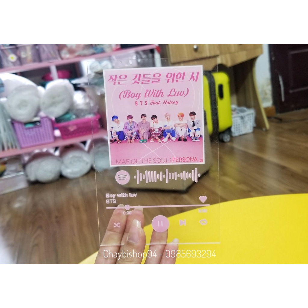 Khung ảnh mica Spotify phát nhạc BTS