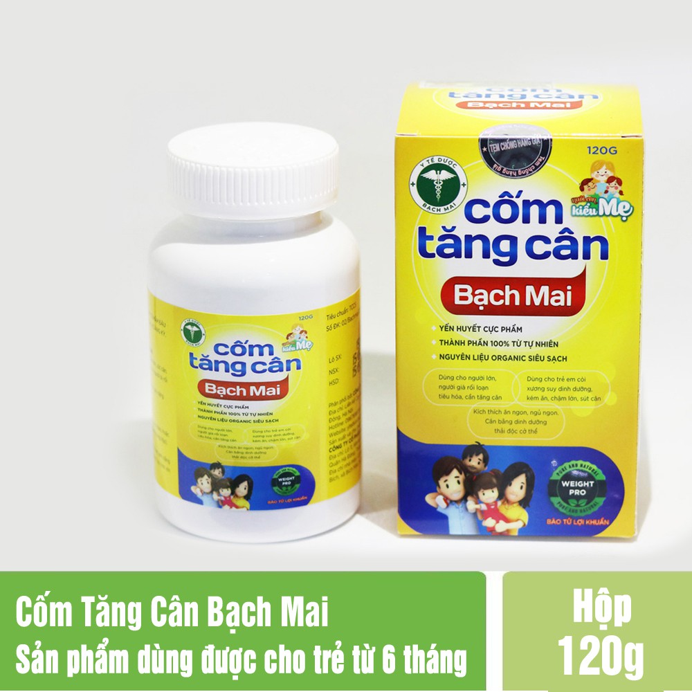 Cốm tăng cân Bạch Mai - Kích thích ăn ngon, tăng hấp thu ở trẻ biếng ăn, chậm lớn [COMBO 2 HỘP GIẢM 10%]