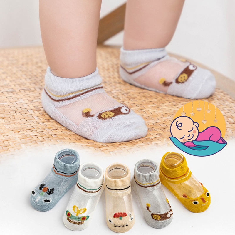 Tất lưới cho bé, set 5 đôi tất lưới thoáng khí co giãn tốt cho bé từ 0 đến 3 tuổi