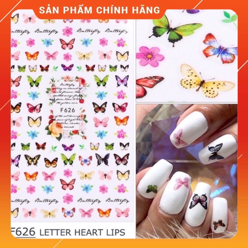 STICKER BƯỚM LAZZER DÁN MÓNG SIÊU XINH