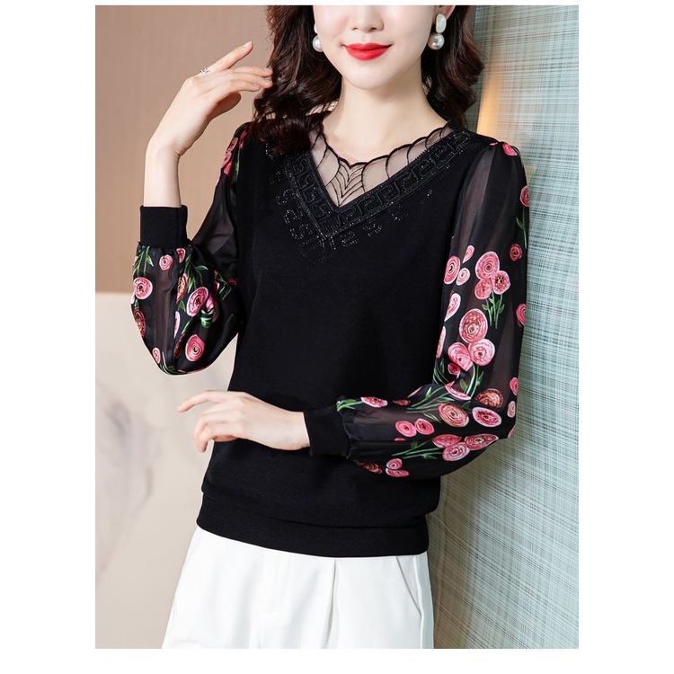 Áo Sơ Mi Tay Dài Thời Trang Dành Cho Phụ Nữ Trung Niên