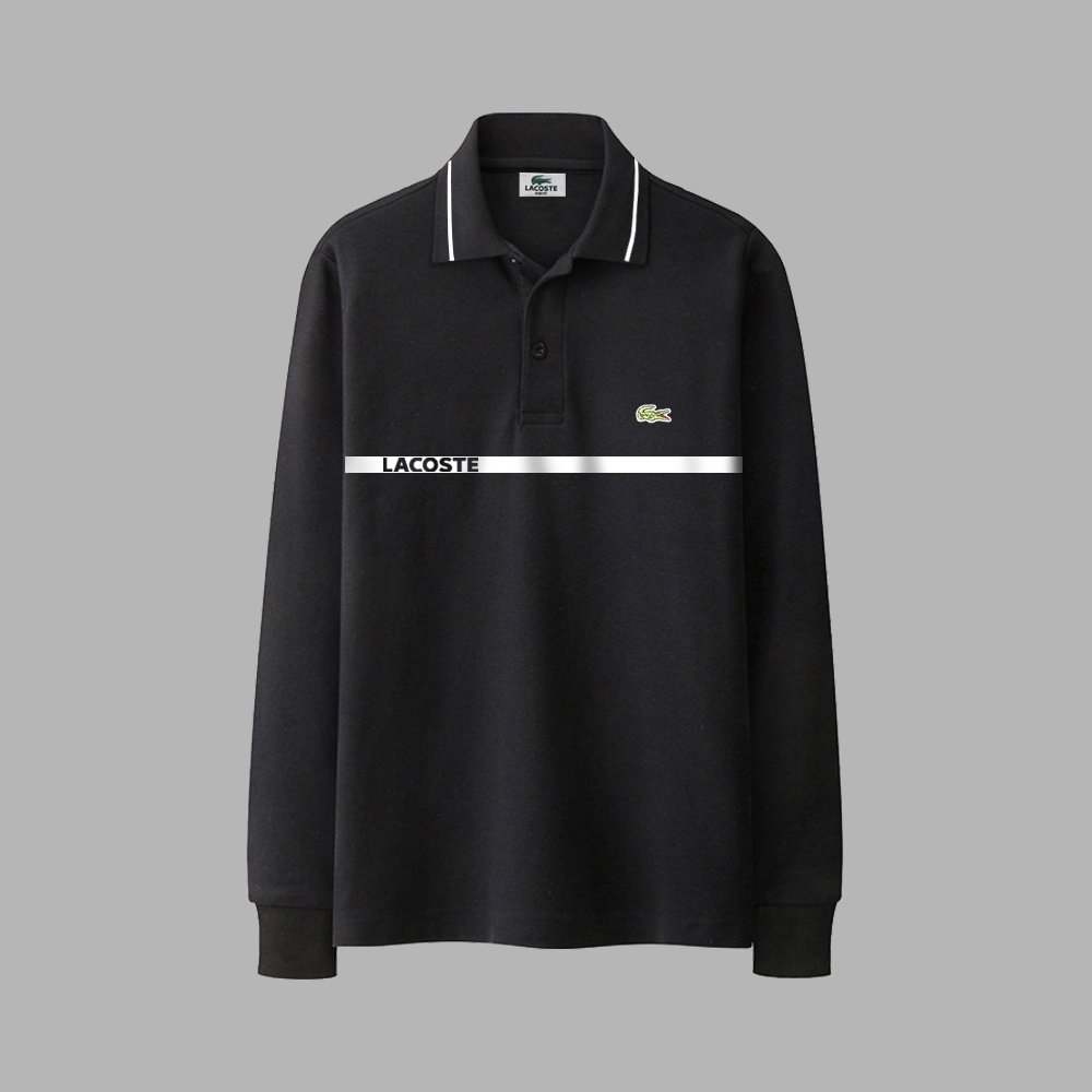 Áo thun nam có cổ polo cao cấp, màu kem phối viền sang trọng, Basis