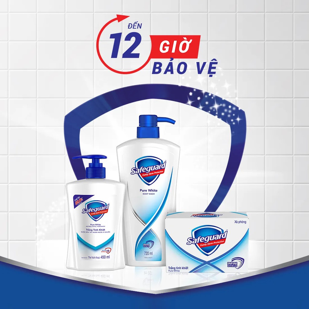 Combo SAFEGUARD Sữa Tắm Chai 720ML Và Nước Rửa Tay