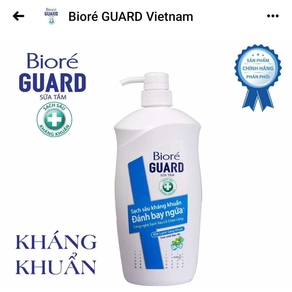 Sữa tắm Biore Guard kháng khuẩn 800g thích hợp cho cả nhà