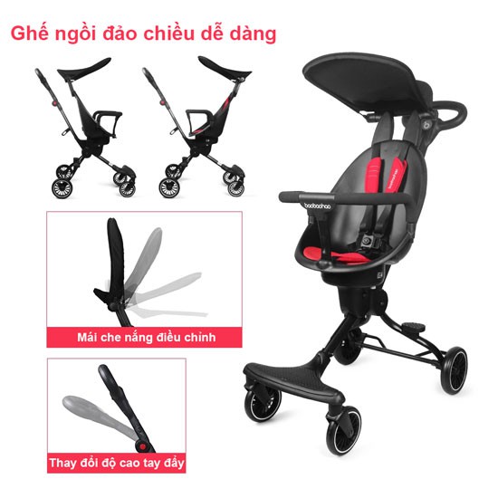 Xe đẩy gấp gọn 2 chiều Baobaohao V5B cho bé mẫu mới 2021 có mái che, nhỏ gọn, siêu nhẹ phù hợp em bé từ 6 tháng 1 2 tuổi