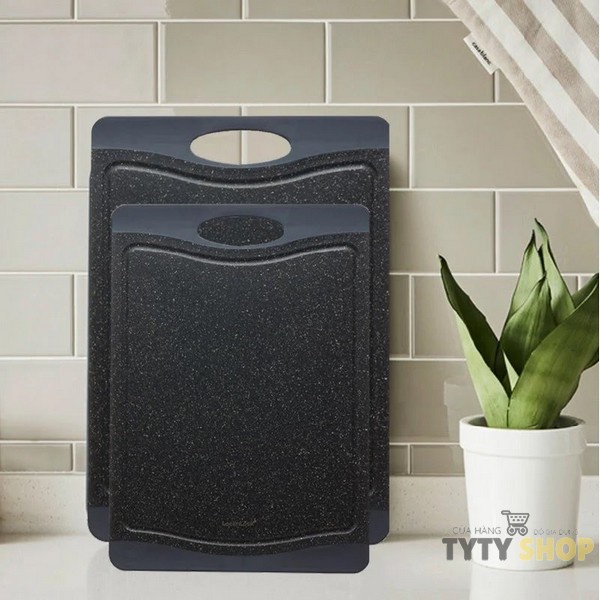 Thớt nhựa kháng khuẩn LocknLock Black Marble 3 size CKD006 CKD007 CKD008 - Màu đen