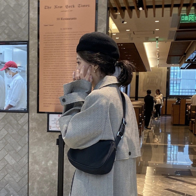 Túi đeo dưới cánh tay IELGY bằng vải oxford phong cách retro dễ phối đồ dành cho nữ