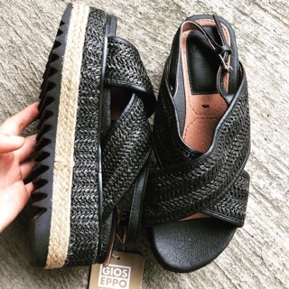 Giày sandal đế xuồng cói hãng Gios Eppo