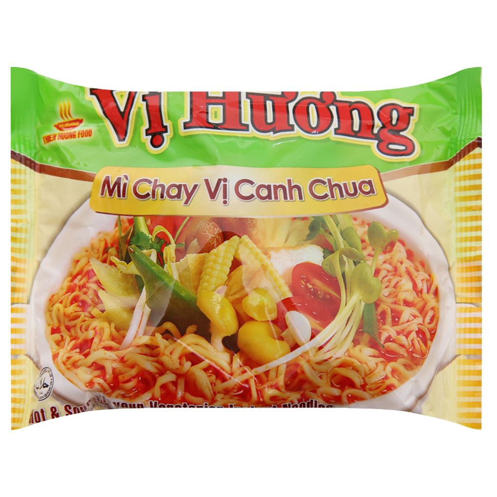 Thùng 30 gói mì chay Vị Hương vị Canh chua gói 65g