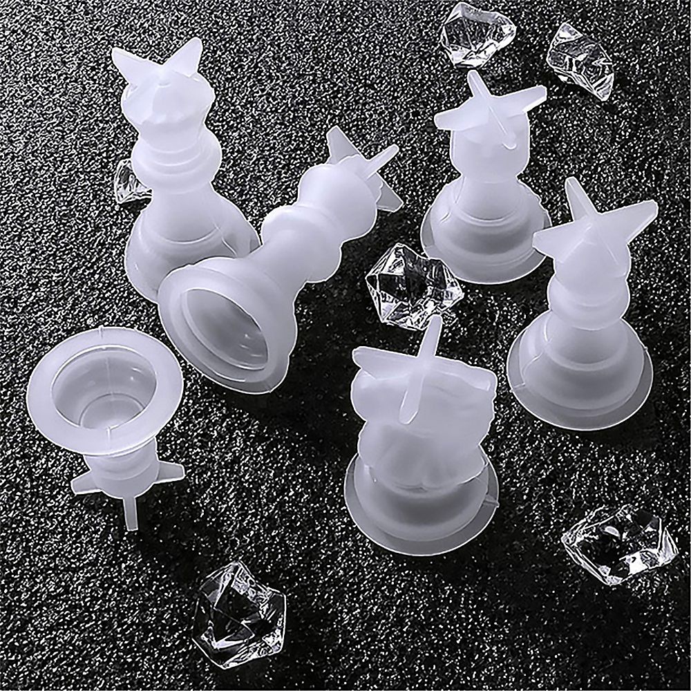 TEAK 1PC Gift International Chess Table Decoration UV Epoxy Resin Silicone Molds Jewelry Decoration for DIY Crafts Making Tools Home Handmade Checkerboard Mould