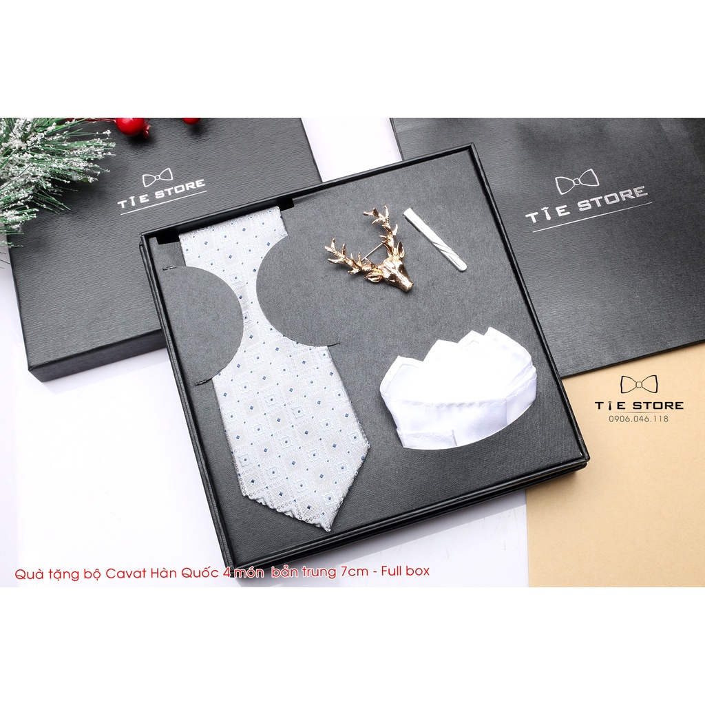 [ QUÀ TẶNG SẾP ] Cavat Bộ Cao Cấp Hàn Quốc 4 món Phụ Kiện - Full box kèm túi xách sang trọng