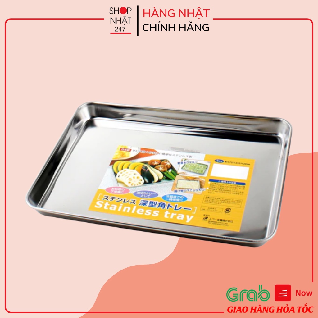 [Hỏa Tốc HN] Khay inox chứa đồ nhà bếp Echo NỘI ĐỊA NHẬT BẢN