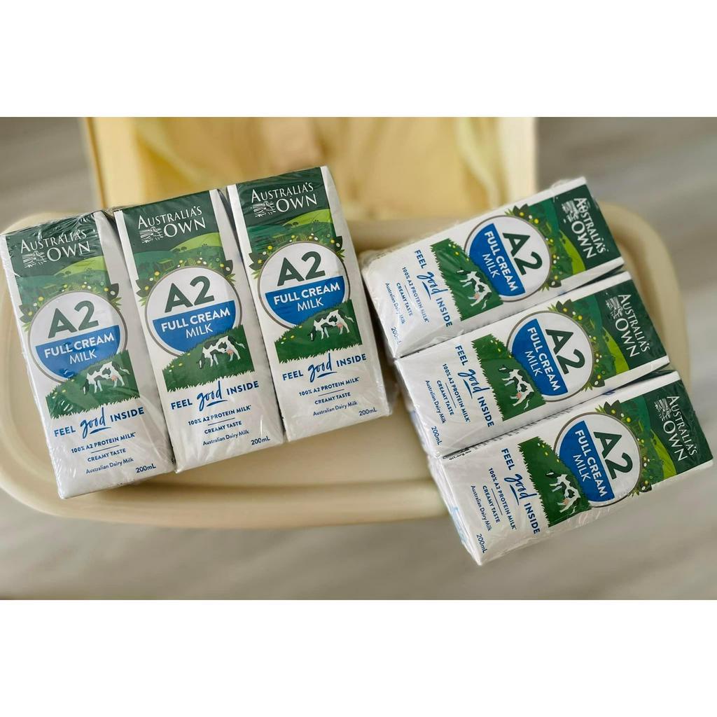 Thùng 24 Hộp Sữa Tươi Nguyên Kem A2 ÚC Australia's Own 200ml. Date 08/2024