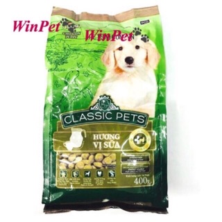 Thức ăn cho chó con vị sữa classic pets puppy 400g