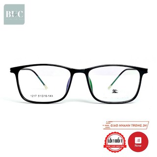 Gọng kính mắt giả cận thời trang nhựa vuông 1217 BucShop dành cho nam nữ