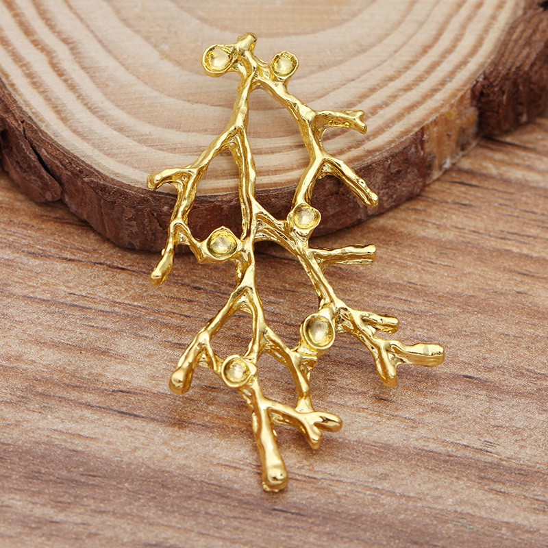 1 phiến đúc cành cây 47*28mm nguyên liệu làm trâm làm trang sức cổ trang cosplay cổ phục có màu KC