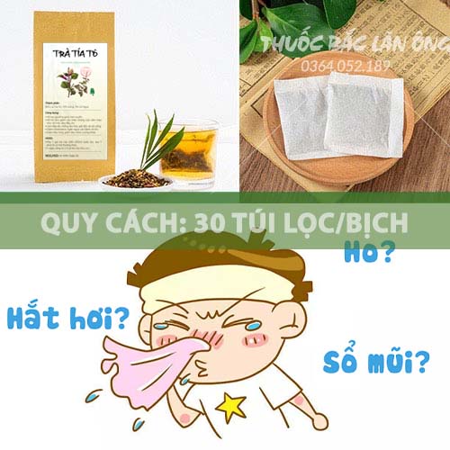 Trà tía tô tăng cường sức đề kháng, thanh lọc cơ thể, giải cảm - Thuốc Bắc Lãn Ông