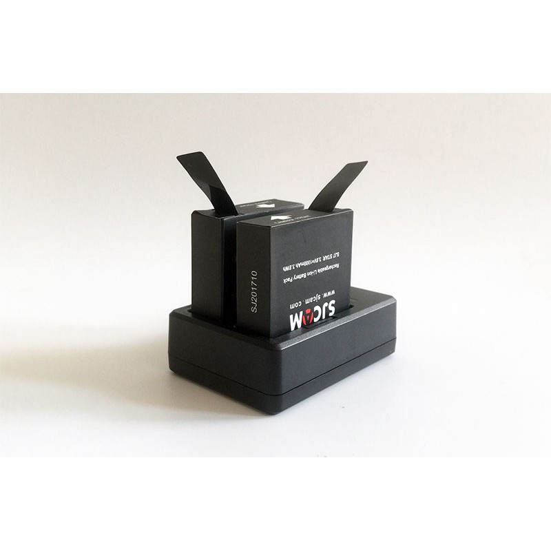 Dock sạc đôi và hai pin cho camera hành trình SJCAM SJ7 STAR, sạc pin cho camera hành động SJCAM SJ7 STAR