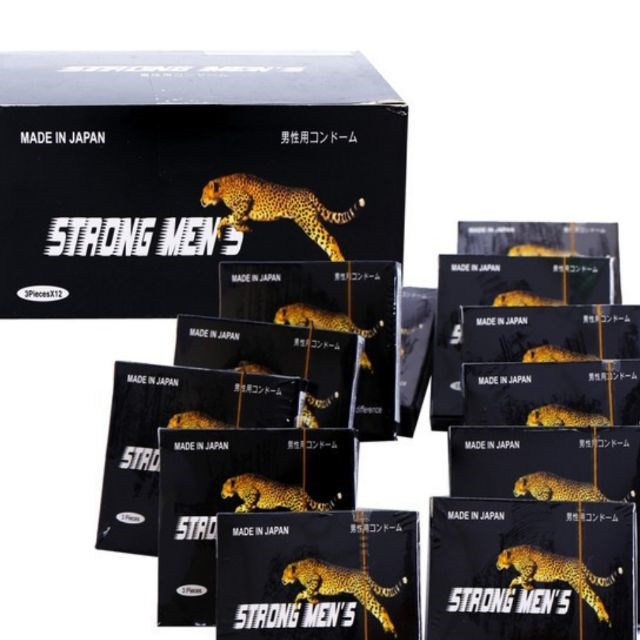 Bao Cao Su Kéo Dài Thời Gian Quan Hệ, Gân Gai STRONG MEN, BCS Xuất Xứ Nhật Bản, Hộp 12 Bao