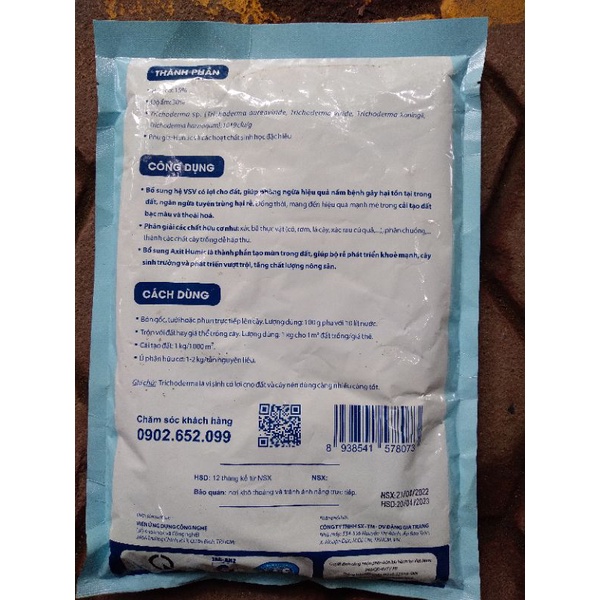 CHẾ PHẨM SINH HỌC NẤM ĐỐI KHÁNG TRICHODERMA PLUS SFARM GÓI 1KG Ủ RÁC, ĐẬU TƯƠNG XỬ LÝ RÁC THẢI...