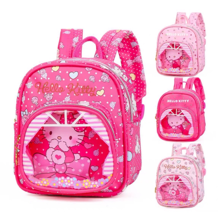 Chính Hãng Balo Hello Kitty cho Bé Trong Suốt Chống Thấm Nước