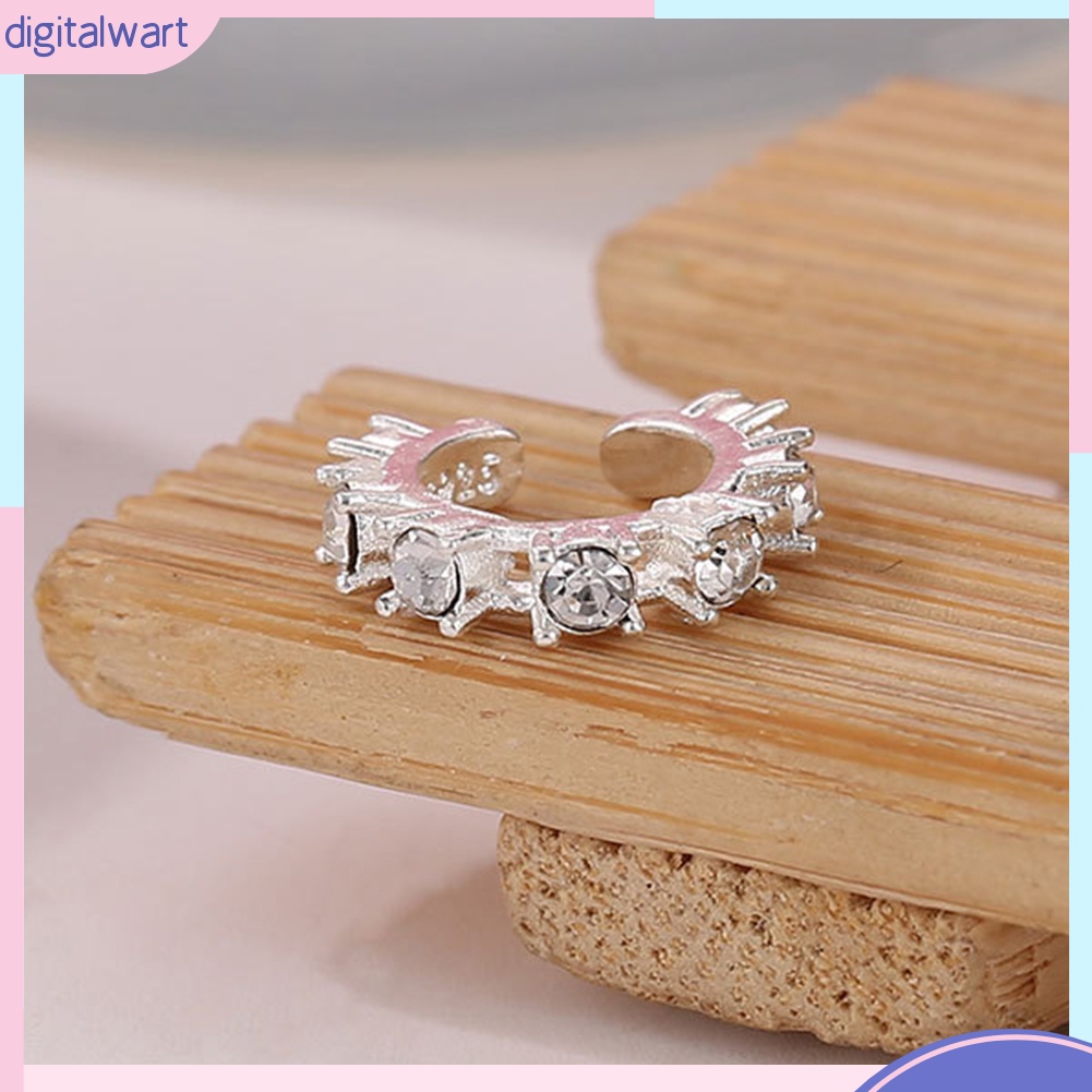 Khuyên kẹp vành tai đính đá thời trang cho nữ