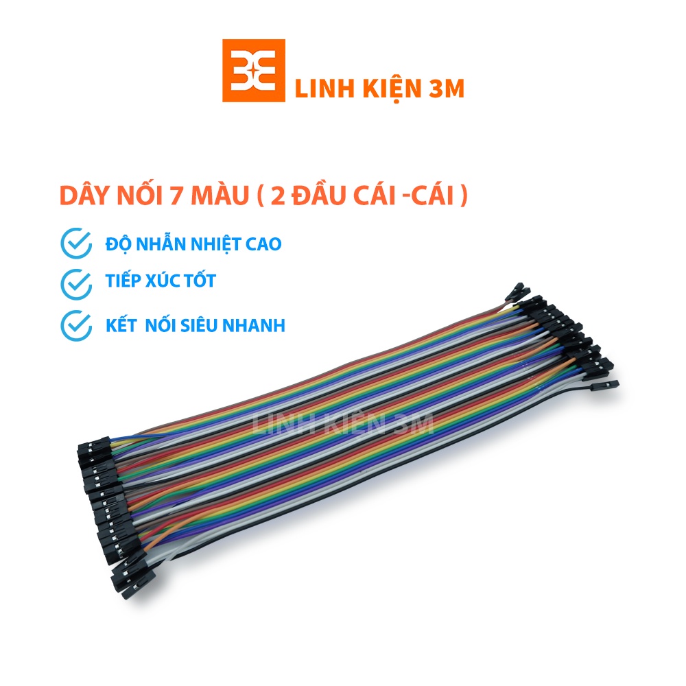 Tệp 40 dây nối  21Cm  2 Đầu Cái Cái